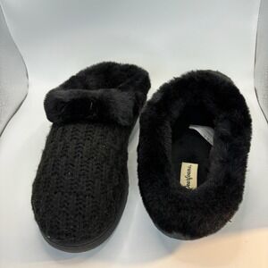 Dearfoams Knit Clog Slippers Womens Large Black